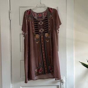 Johnny Was pink dress